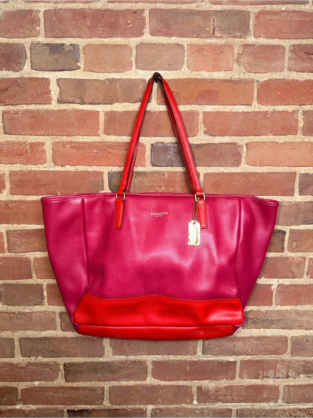 Coach leather tote